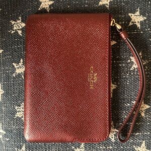 Coach Burgundy Wristlet